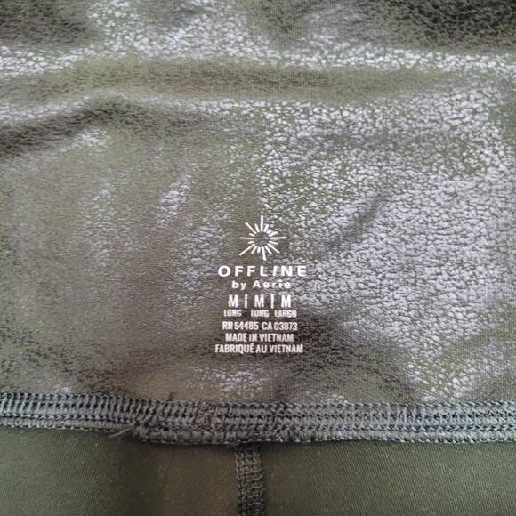 Aerie green high rise crackle leggings - Picture 4 of 7